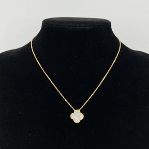 【二手】梵克雅寶 (Van Cleef & Arpels) 復古 Alhambra 系列珍珠母貝 Au750 項鍊，5.4 克，白金 x 金
