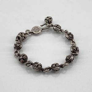 [Used] CHROME HEARTS NO2 BALL #2 Crossball SV925 Bracelet 63.76g Silver