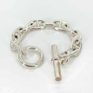 [Pre-owned] HERMES Chaine d'Ancre TGM 11-link Ag925 Bracelet 103.9g Silver