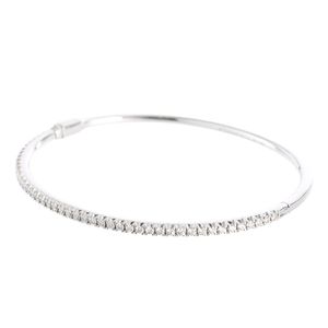 [Pre-owned] Tiffany & Co. Metro Hinge Bracelet, 18K White Gold