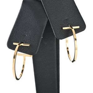 【二手】Tiffany & Co.) T字形耳環，18K黃金 (K18YG)