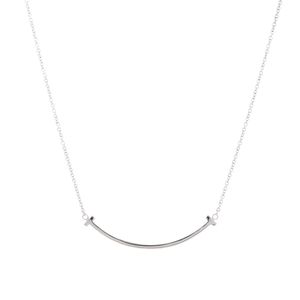【二手】蒂芙尼 (Tiffany & Co.) T字Smile吊墜項鍊（小號），18K白K金