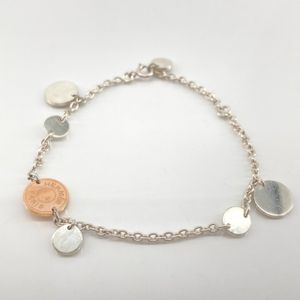 [Pre-owned] HERMES Confetti Ag925/Au750 Bracelet 7.84g Silver x Gold