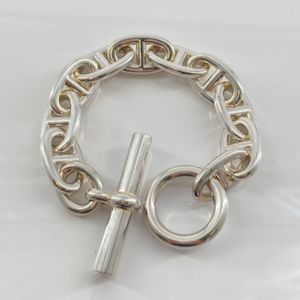 [Used] HERMES Chaine d'Ancre TGM 10-link Ag925 Bracelet Silver
