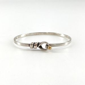 [Used] TIFFANY&Co. Hook & Eye Ag925/Au750 Bracelet, Silver