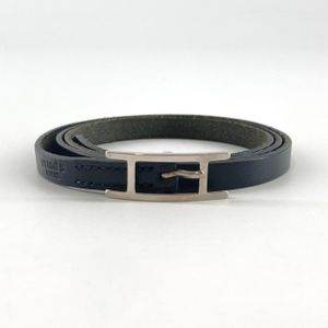 [Used] HERMES (Hermes) Api Series Leather Bracelet M□ Black
