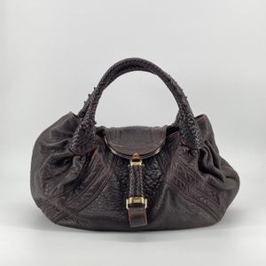 【二手】 FENDI 间谍包 (Spy Bag) 纳帕皮 8BR511 手提包 深棕色