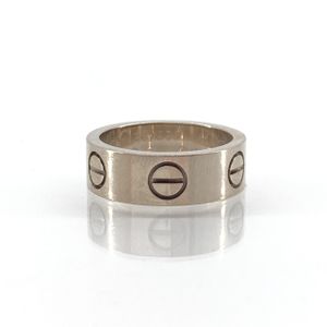 [Pre-owned] CARTIER Love Ring #46 (Size 5.5) White Gold / Au750, 6.55g, Silver
