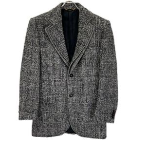 Dolce & Gabbana gray walnut button alpaca blend layered jacket, size 46 [Used]