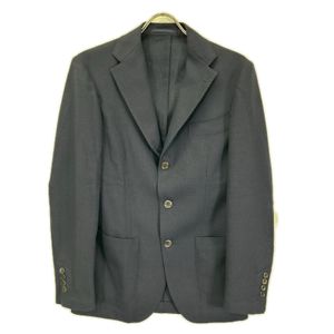 Brilla per il gusto 24-16-0332-015 海軍藍羊毛 DORMEUIL 斜紋布輕薄外套 44 碼 [二手]