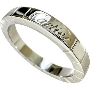 Cartier Lanieres Ring, Size 13, 18K White Gold, 6.2g, Size 53, Women's [Pre-owned]