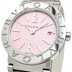 BVLGARI/ Bulgari Bulgari Bulgari BBL26S Watch, Stainless Steel, Quartz, Pink Dial/Silver Strap, Ladies', with Warranty/Card/Box. [Used]