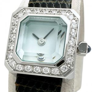 CORUM Sugar Cube 137.430.47 Light Blue/Sky Blue Watch Stainless Steel/Leather/Diamond Quartz Ice Blue Dial/Green Leather Strap Women's [Used]