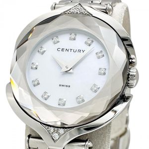 CENTURY Affinity 632.7.S Watch, Stainless Steel/Diamond/Shell, Quartz, Shell Dial/Silver Strap, Women's [Used]