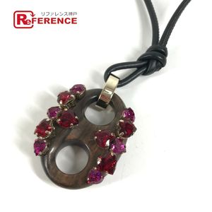 GUCCI Rhinestone Heart GG Logo Marina Necklace