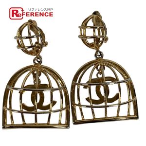 CHANEL Vintage Birdcage Earrings with CC Coco Mark Logo