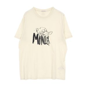 [Used] MONCLER Short-Sleeve T-Shirt, Logo Print, Cotton, Men's, Used A