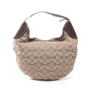 【二手】Gucci GUCCI 馬銜扣單肩包 145767 米色/ブラウン帆布皮革單肩包 女士二手 B
