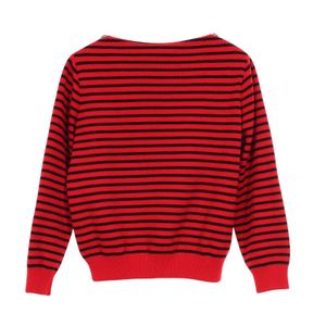 [Used] Celine CELINE Knit Shoulder Zip Striped Boat Neck 2A218954D Wool Knit Women's Used A