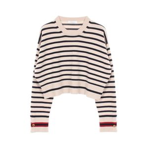 [Used] max Mara MAX MARA Knit Striped Cropped 2511361051 Beige Wool Knit Women's Used A