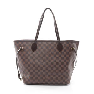 [Used] LOUIS VUITTON Neverfull MM Tote Bag, Damier Ebene, N51105, PVC Coated Canvas, Leather, Women's, Used B