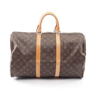 【二手】LOUIS VUITTONKeepall 45 波士頓包，Monogram M41428，PVC塗層帆布皮革，男女通用，二手 B