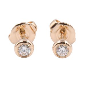 【二手】Tiffany & Co.) By the Yard 系列耳環，K18PG（玫瑰金），鑲鑽，女士耳環，二手