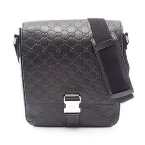【二手】Gucci GUCCI 單肩包 Guccissima 406368 黑色皮革 Guccissima 單肩包 男女通用 二手 A