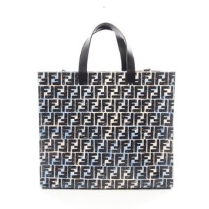 【二手】Fendi FENDI托特包FENDI × Joshua Vides 購物袋 8BH357 黑色/白色/淺藍 PVC塗層帆布 皮革FENDI × Joshua Vides 購物袋
