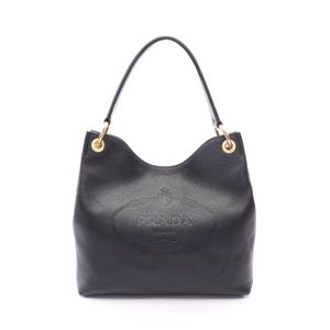 【二手】Prada PRADA 單肩包 VIT.DAINO 1BC051 黑色皮革 Logo 單肩包 女士二手 A