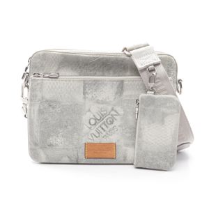 [Used] Louis LOUIS VUITTON Trio Messenger Shoulder Bag, Damier Salt, N50068, PVC Coated Canvas, Leather, Trio Messenger