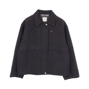 【中古】 エルメス HERMES シェーヌダンクル 切替 ジップアップ ウール ジャケット レディース 未使用