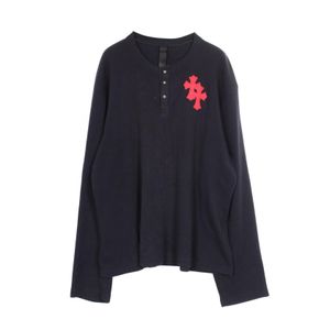 【中古】 クロムハーツ CHROME HEARTS 長袖Tシャツ Y NOT クロスパッチ ヘンリーネック サーマル コットン サーマルカットソー メンズ Used A