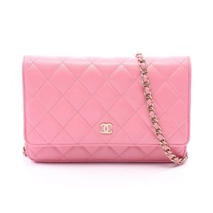 【二手】Chanel 香奈儿 单肩包/斜挎包 Matelassé AP0250 粉色 羊皮 链条钱包 女士 Used B