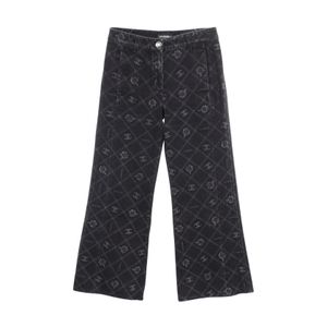 【二手】Chanel 香奈儿 牛仔裤 Coco Logo 山茶花 P75250V66954 黑色 棉质 牛仔裤 女士 Used A