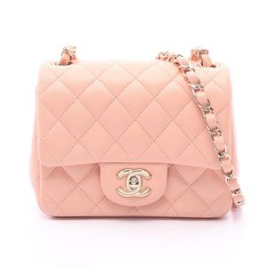 【二手】Chanel 香奈儿 单肩包/斜挎包 Mini Matelassé A35200 婴儿粉 羊皮 女士 Used A