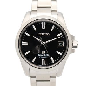 [중고] SEIKO 그랜드 세이코 파워 리저브 스프링 드라이브 SBGA027 블랙 스테인리스 스틸 손목시계(기타)