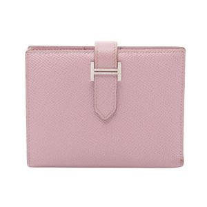 【สินค้ามือสอง】 เฮอร์มีส HERMES กระเป๋าสตางค์ยาวพับสองทบ Bearn Compact สี Mauve Sylvestre หนัง Bearn Compact สี Mauve Sylvestre สำหรับสตรี Used B