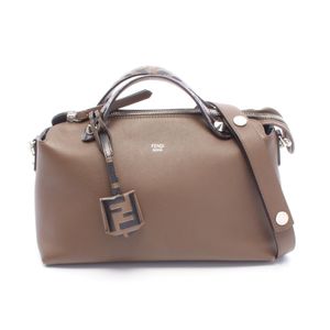 【二手】Fendi FENDI手袋 BY THE WAY MEDIUM Zucca 2WAY 8BL124ブラウン/黑色皮革