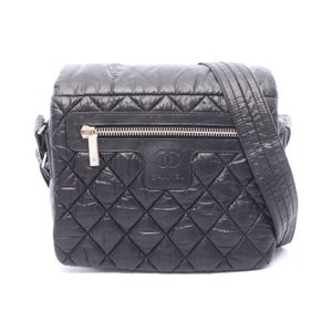 【中古】 シャネル CHANEL ショルダーバッグ コココクーン スモール メッセンジャー ブラック ナイロン レザー ココ・コクーン メッセンジャーバッグ PM レディース