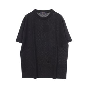 【中古】 ルイ・ヴィトン LOUIS VUITTON 半袖Tシャツ ダミエ ロゴ刺繍 RM242MQ JUV HRY40W ブラック コットン ダミエ Tシャツ メンズ 未使用
