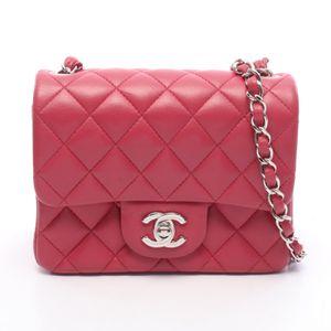 [Used] Chanel CHANEL Shoulder Bag Mini Matelassé Rose Pink Lambskin (Sheepskin) Mini Matelassé Chain Shoulder Women's Used A