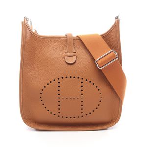【二手】愛馬仕 HERMES Evelyne 3 Trois PM 金色皮革女背包