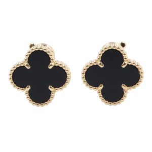 【二手】梵克雅寶 (Van Cleef & Arpels) 復古 Alhambra 縓瑪瑙耳環 VCARA44200 K18（黃金）復古 Alhambra 縟瑪瑙耳環
