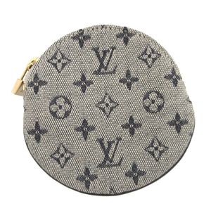 狀況良好路易威登 Monogram Mini Portemonnaie Rond M92462 藍色 LV 零錢包 0930 [二手]LOUIS VUITTON