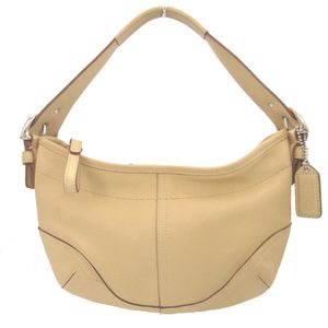 成色極佳 Coach 老款 Hobo 9541 米色真皮單肩包 0392 [二手] COACH