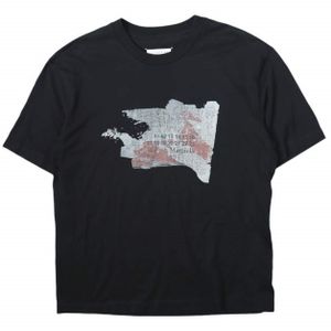 Maison Margiela 10 メゾンマルジェラ 19AW イタリア製 Destroy Oversized Tee デストロイロゴ オーバーサイズTシャツ S50GC0577 S22816 48 BLACK 半袖 トップス【中古】【Maison Margiela 10】