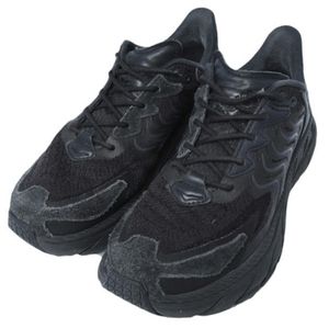 HOKA ONE ONE CLIFTON LS 運動鞋，美碼5(24.5cm)，黑色/瀝青色，二手。