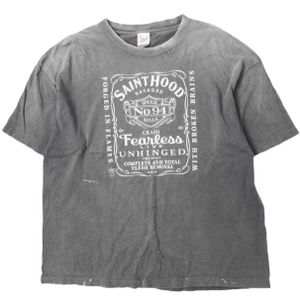 SAINT MICHAEL x NEIGHBORHOOD セントマイケル ネイバーフッド 25SS 別注 日本製 STHD. SS TEE FEARLESS ヴィンテージ加工 グラフィックTシャツ SM-HR8-0000-C70 XXL BLACK 半袖 SAINT Mxxxxxx トップス【中古】【SAINT MICHAEL × NEIGHBORHOOD】