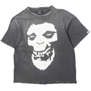 SAINT MICHAEL x A BATHING APE セントマイケル ア ベイシング エイプ 26SS 別注 日本製 BAPE_SS T-SHIRT ALWAYS LOVE ヴィンテージ加工 グラフィックTシャツ SM-MK8-0000-C49 L BLACK 半袖 SAINT Mxxxxxx トップス【中古】【SAINT MICHAEL × A BATHING APE】